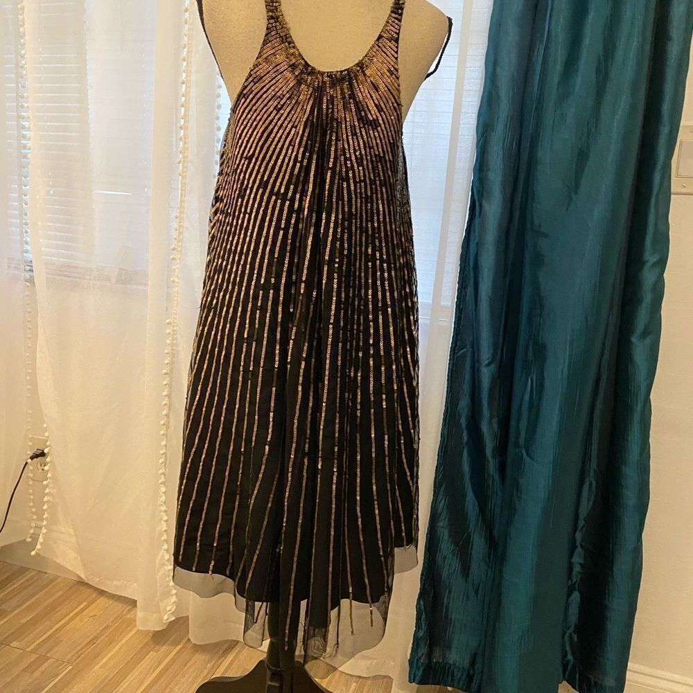 Falling Chase Mesh Sequinned Maternity Dress, Xs - image 6